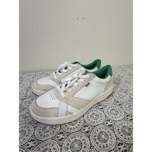KEDS The Court Leather / Suede - White / Green - Women’s Size 10